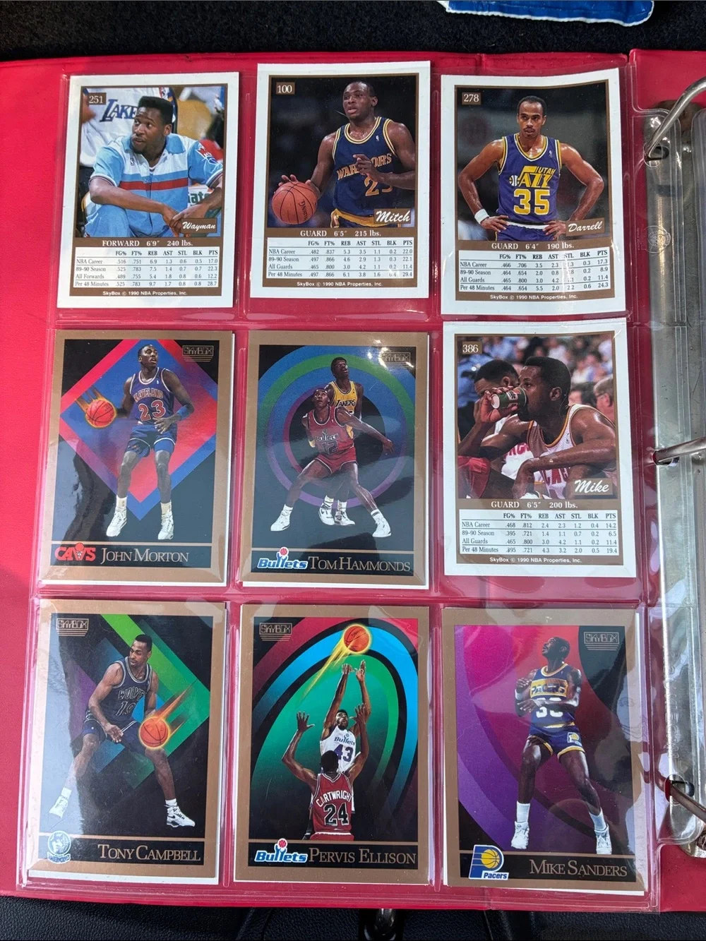 NBA Cards in Collectors Album Plastic Binder